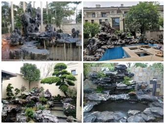 晚霞紅刻字石泰山石招牌石太湖石庭院景觀(guān)石假山魚(yú)池圍邊石